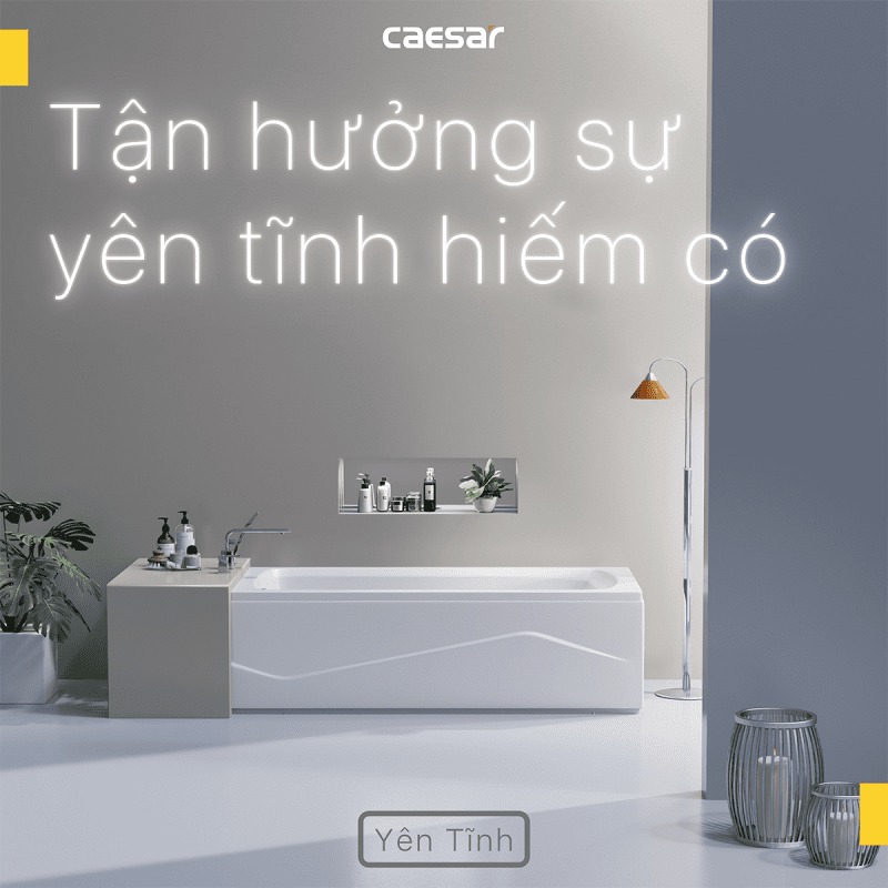 Bồn tắm chân yếm 1m7 Caesar AT0670L(R)