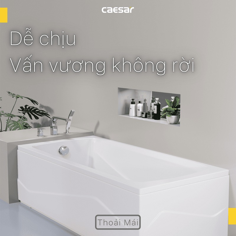 Bồn tắm chân yếm 1m7 Caesar AT0670L(R)