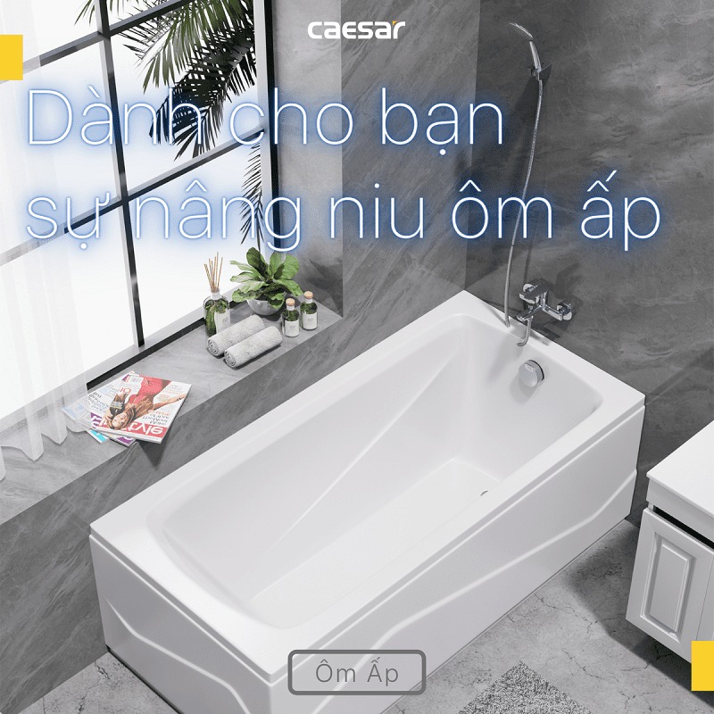 Bồn tắm chân yếm 1m7 Caesar AT0670L(R)