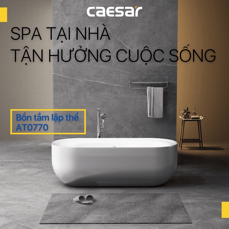 Bồn tắm chân yếm 1m7 Caesar AT0770