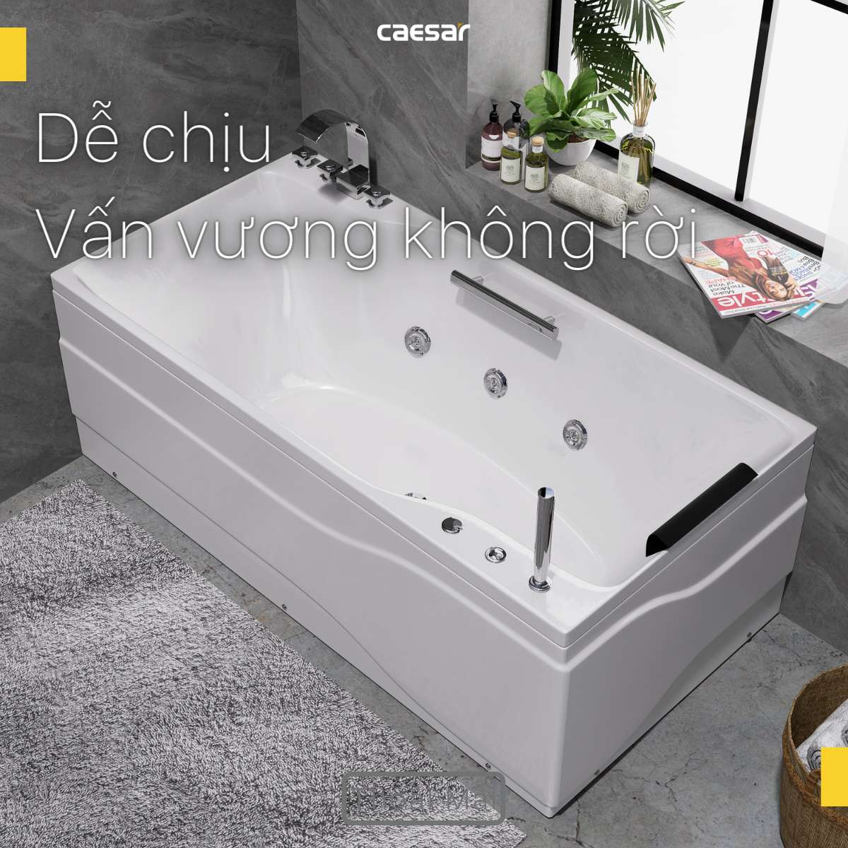 Bồn tắm chân yếm 1m7 Caesar AT0870L(R)