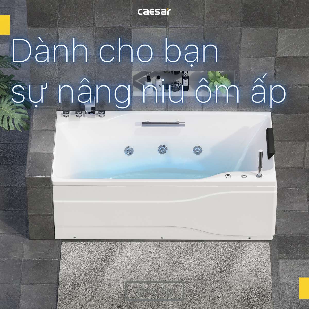 Bồn tắm chân yếm 1m7 Caesar AT0870L(R)