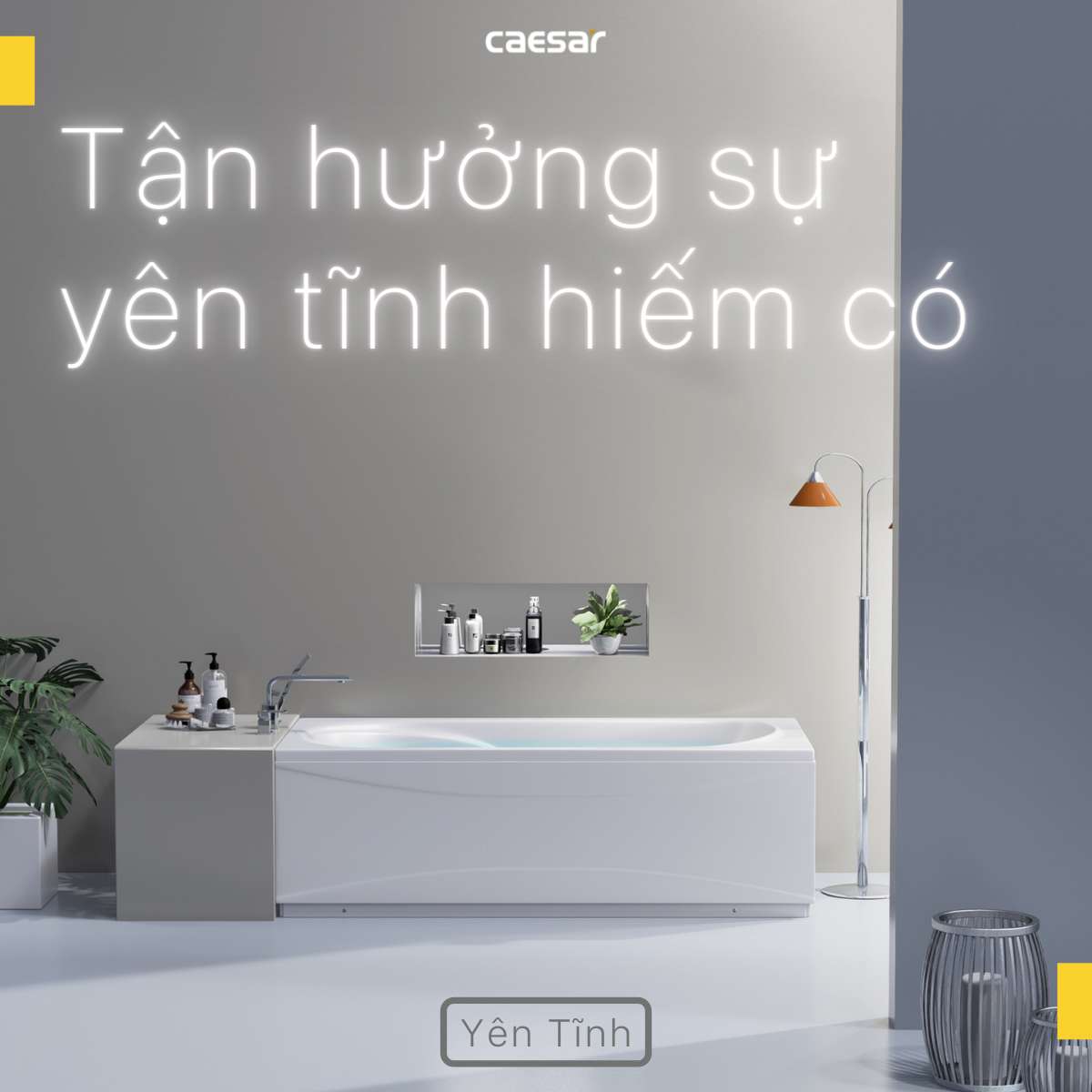 Bồn tắm chân yếm 1m7 massage Caesar MT0170L(R)