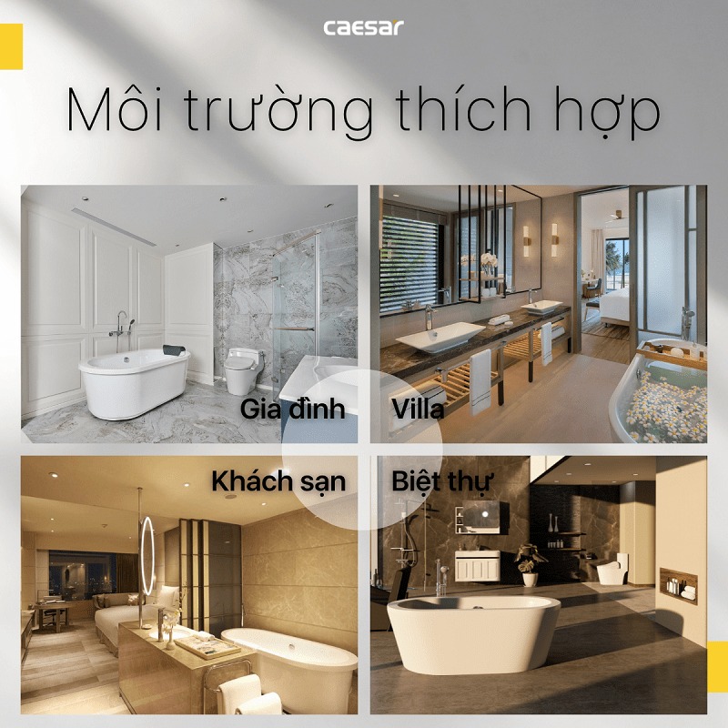 Bồn tắm chân yếm 1m7 massage Caesar MT0370L(R)