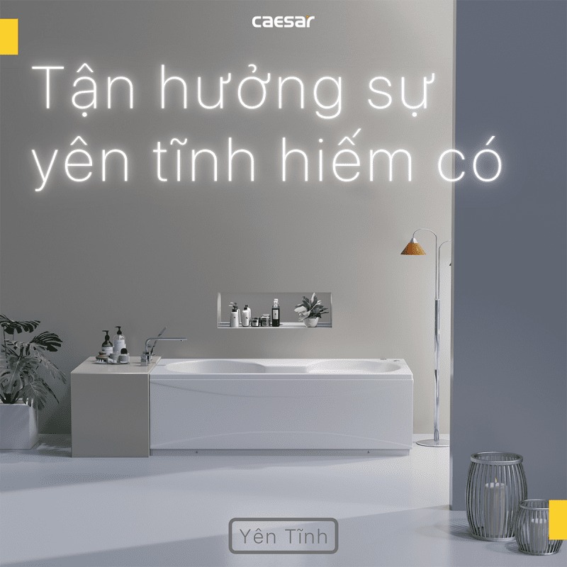 Bồn tắm chân yếm 1m7 massage Caesar MT0370L(R)