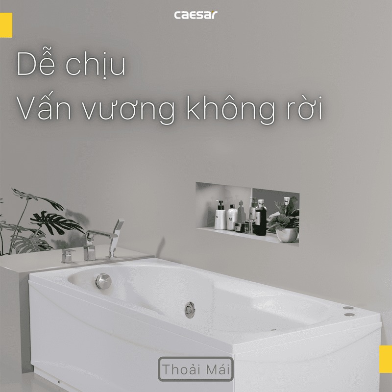 Bồn tắm chân yếm 1m7 massage Caesar MT0370L(R)