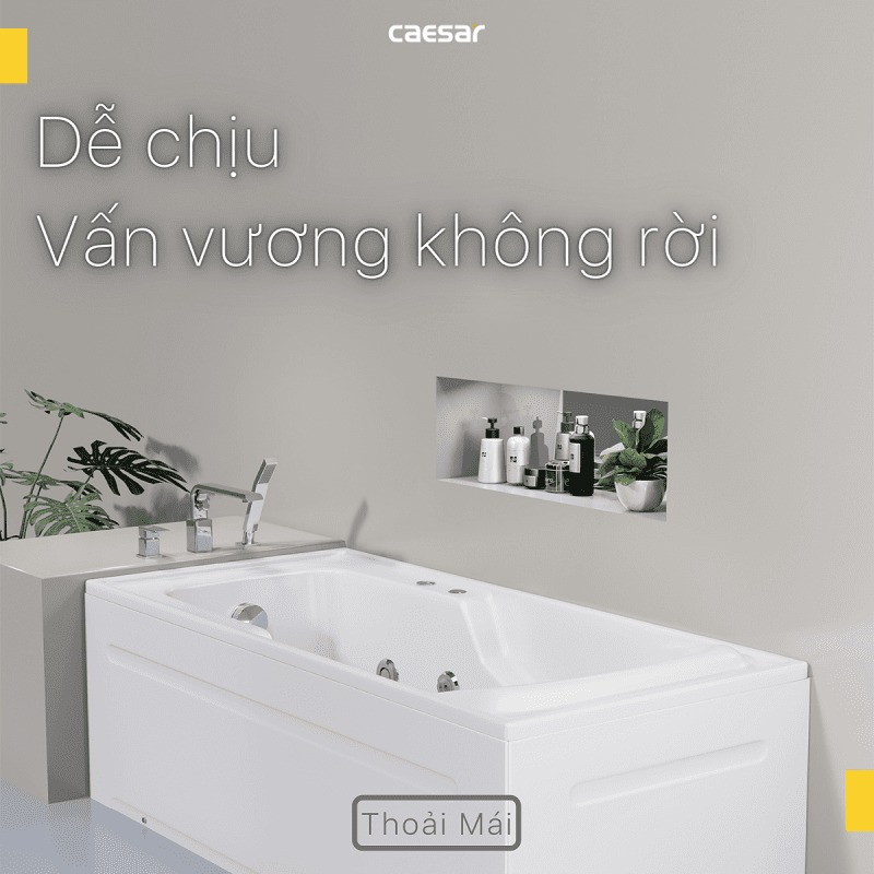 Bồn tắm chân yếm 1m6 massage Caesar MT0460L(R)