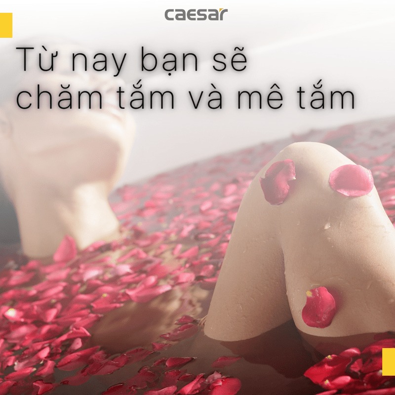 Bồn tắm chân yếm 1m6 massage Caesar MT0460L(R)
