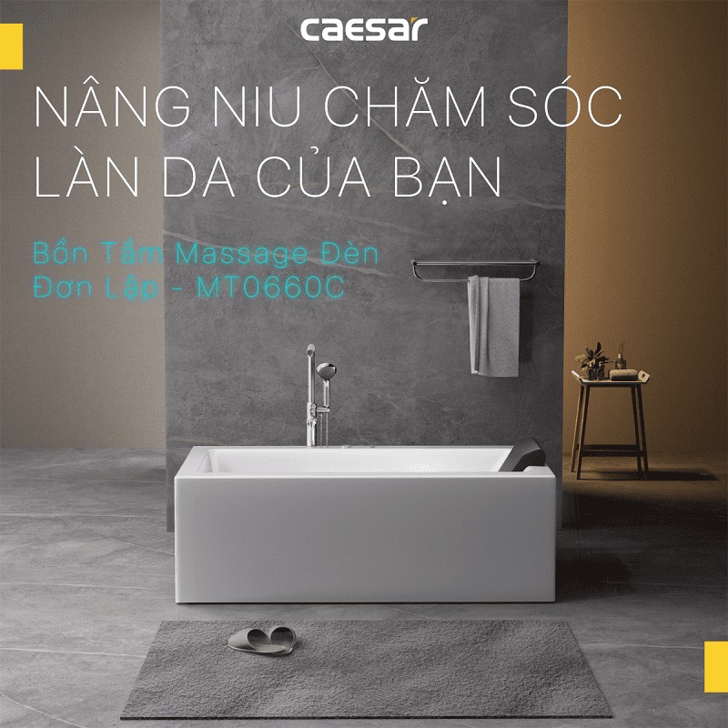Bồn tắm massage đèn Caesar MT0660C