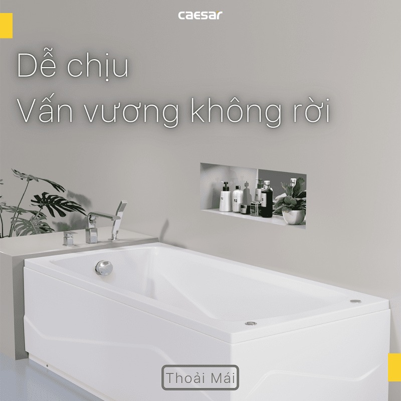 Bồn tắm chân yếm 1m7 massage Caesar MT0670L(R)