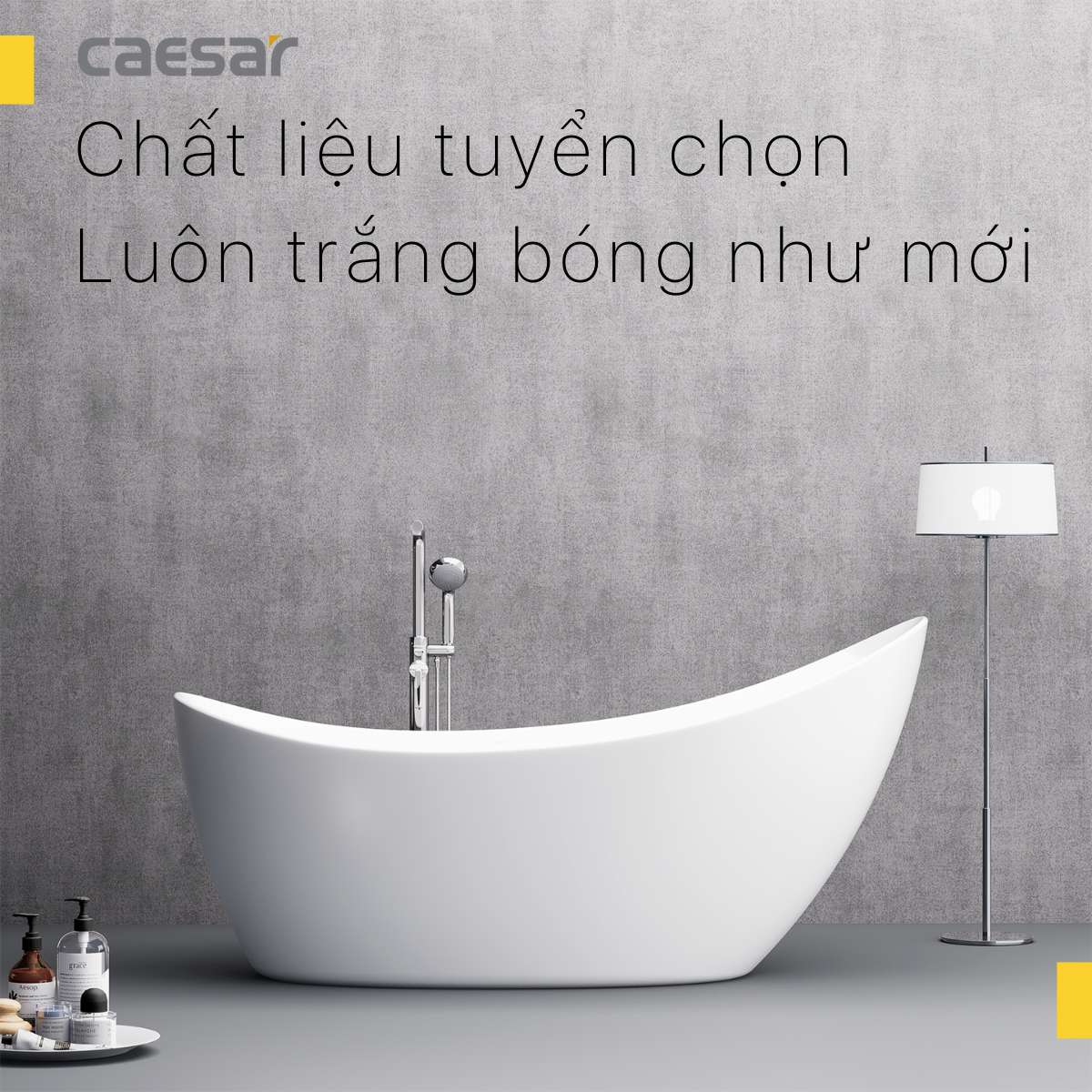 Bồn tắm đặt sàn 1m7 Caesar KT1170