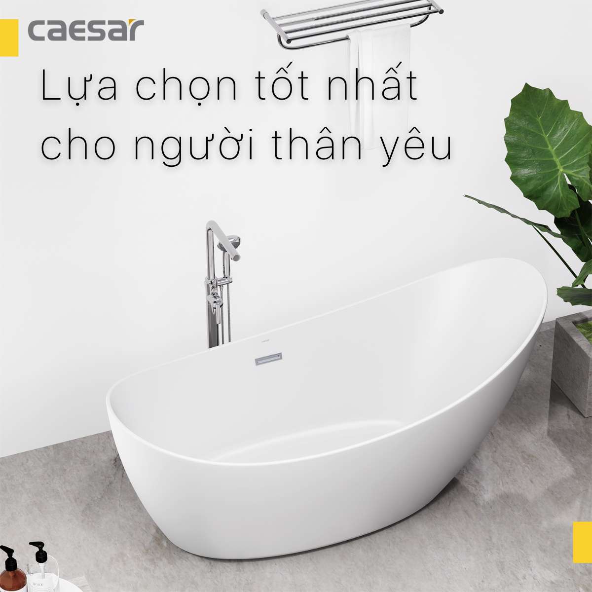 Bồn tắm đặt sàn 1m7 Caesar KT1170