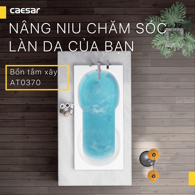 Bồn tắm xây 1m7 Caesar AT0370