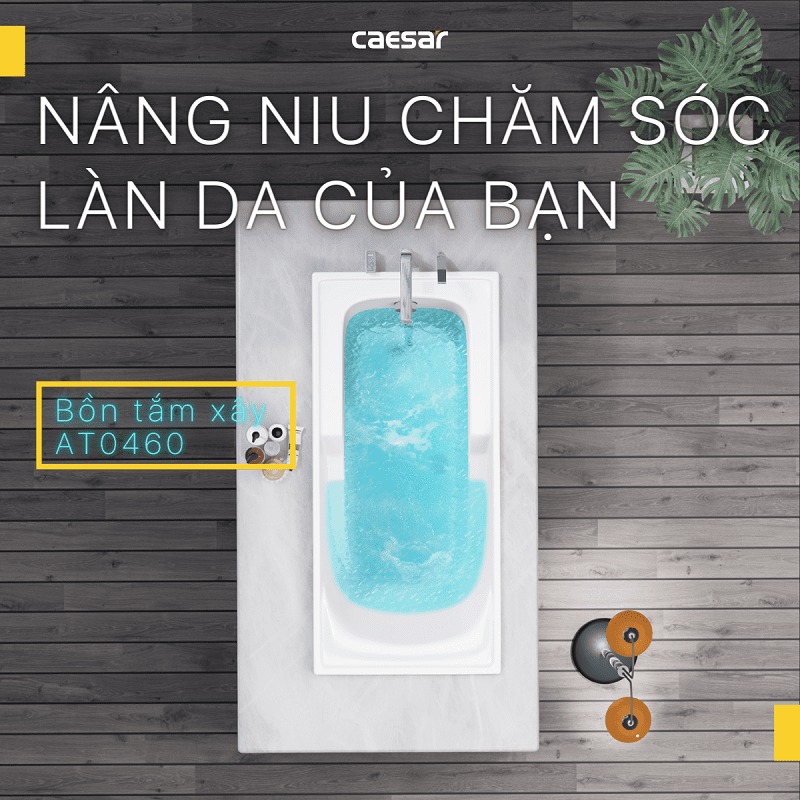 Bồn Tắm Xây 1.6M Caesar AT0460