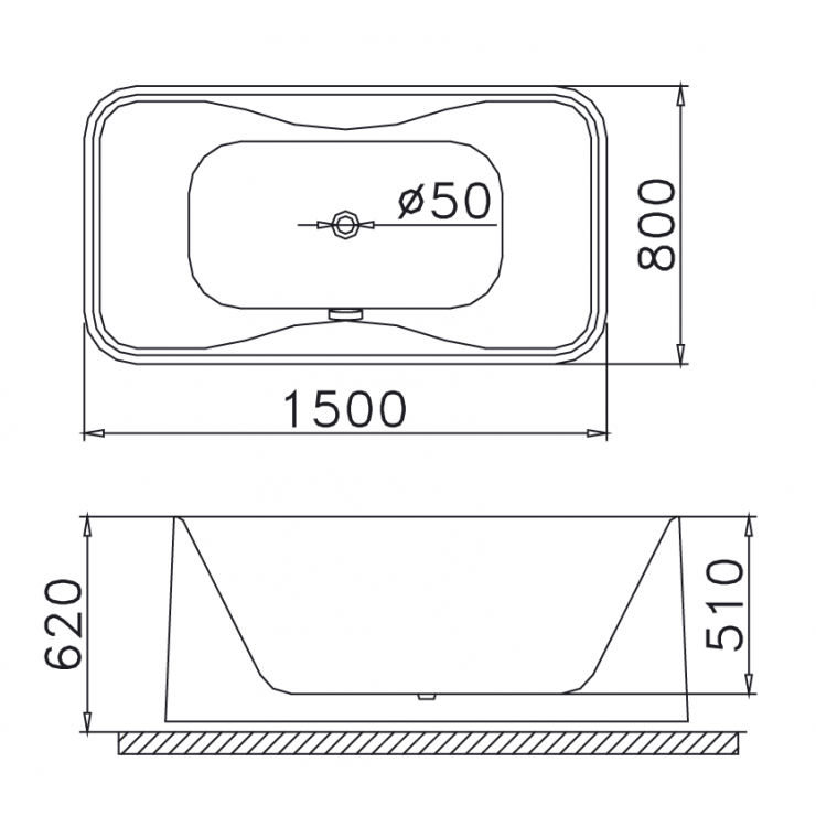 Bồn tắm lập thể 1m4 Caesar AT0950