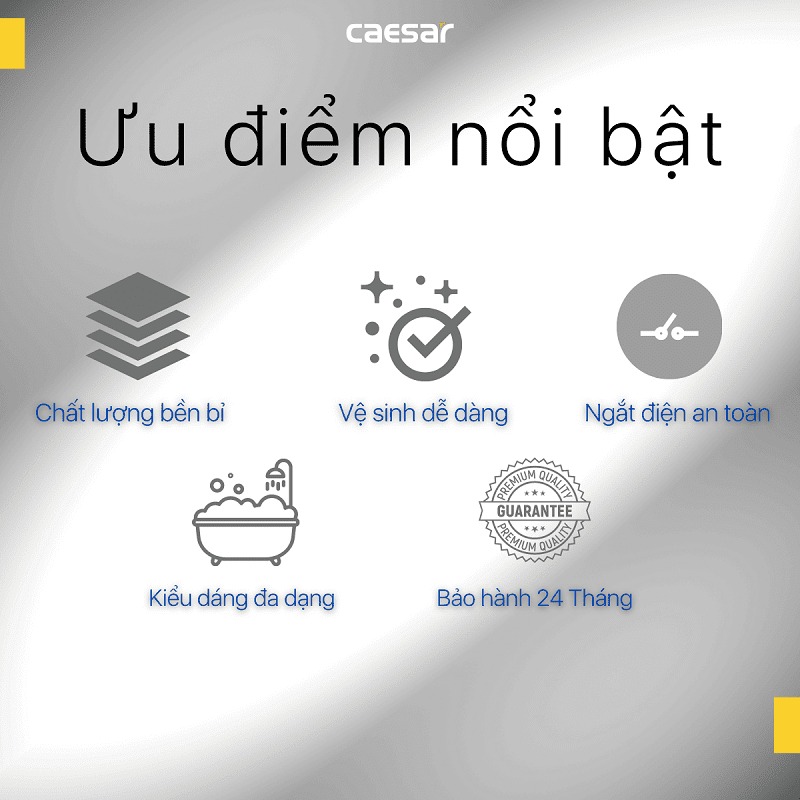 Bồn tắm xây 1m7 massage Caesar MT0170