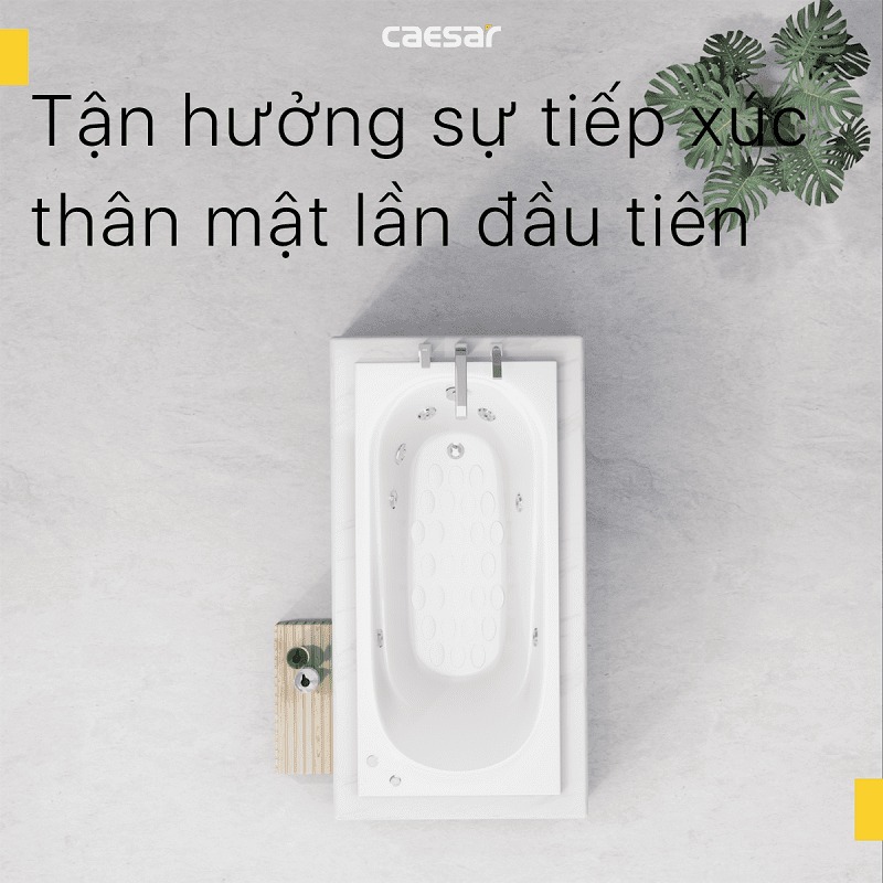 Bồn tắm xây 1m7 massage Caesar MT0170