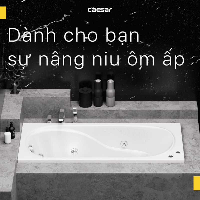 Bồn tắm xây 1m7 massage Caesar MT0170