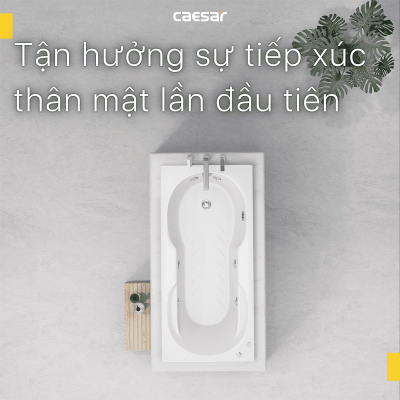 Bồn tắm xây 1m7 massage Caesar MT0370