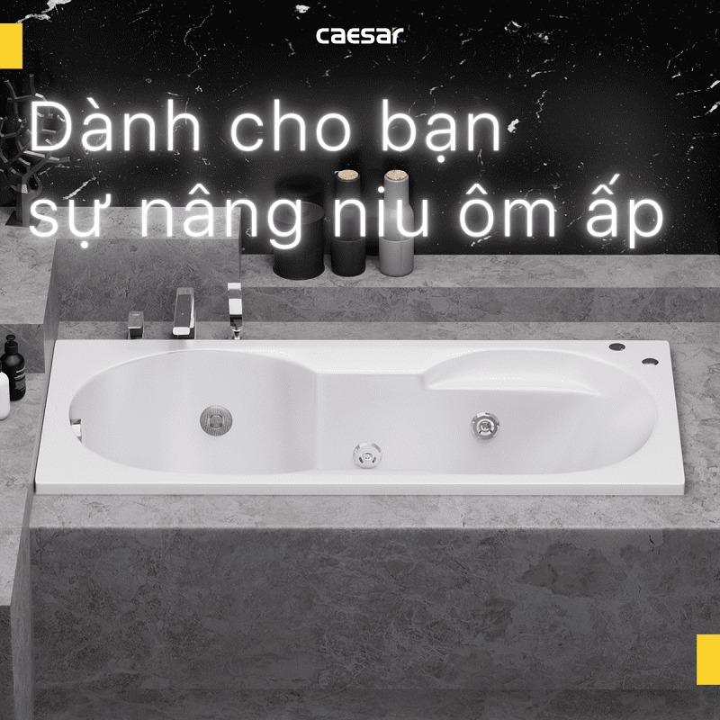 Bồn tắm xây 1m7 massage Caesar MT0370