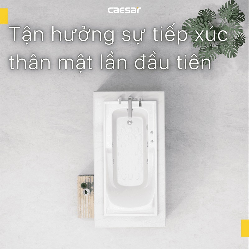 Bồn tắm xây 1m6 massage Caesar MT0460