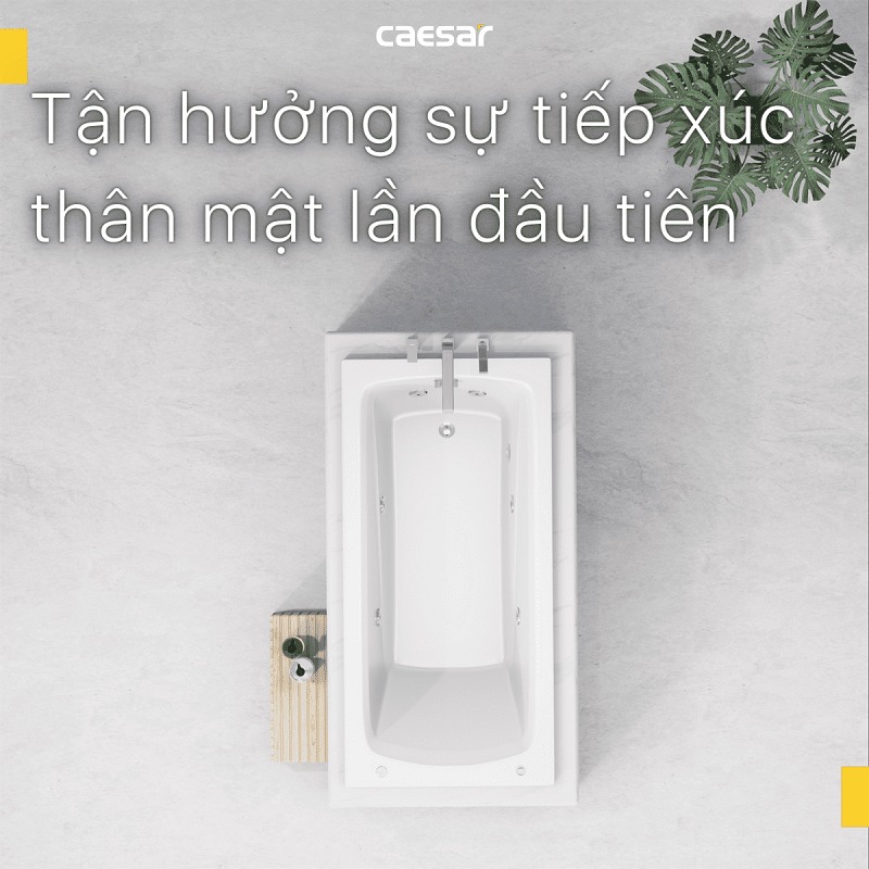 Bồn tắm xây 1m7 massage Caesar MT0670