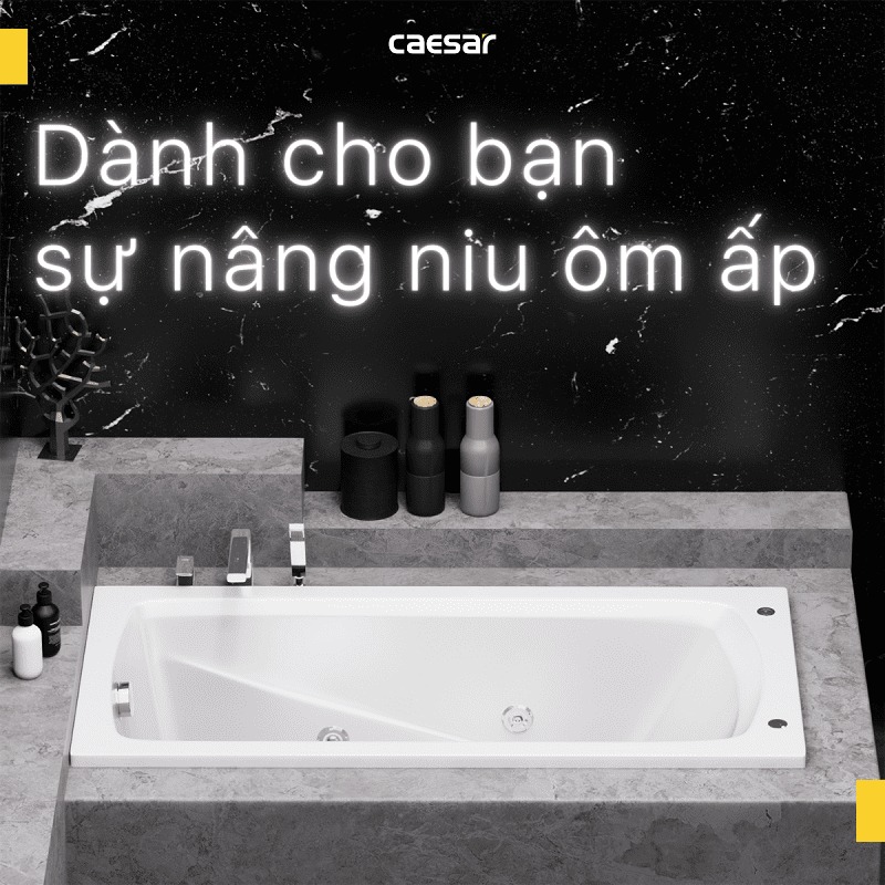 Bồn tắm xây 1m7 massage Caesar MT0670