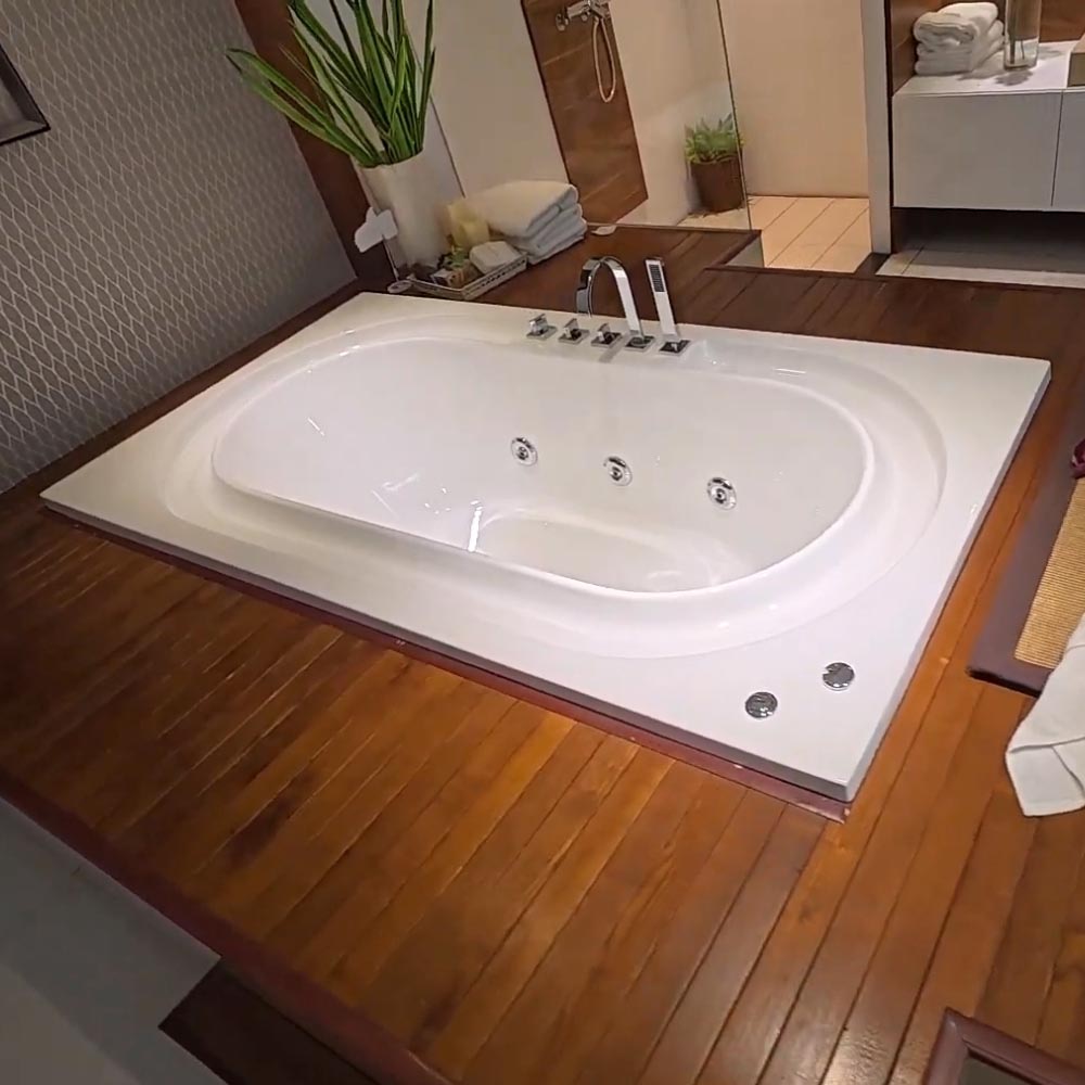 Bồn tắm xây 2m massage hơi Caesar MT212S