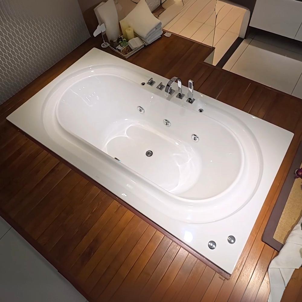 Bồn tắm xây 2m massage hơi Caesar MT212S