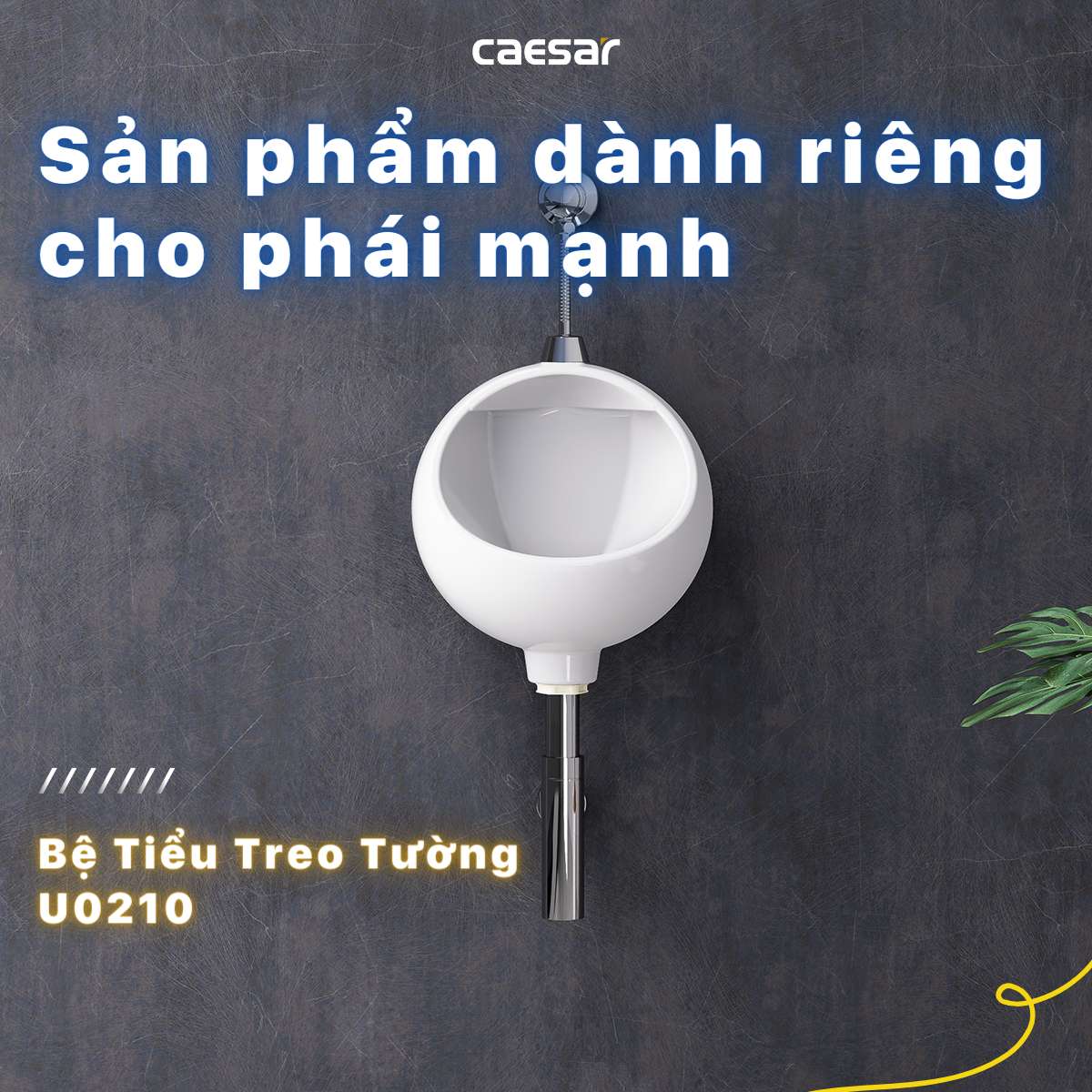 Bồn tiểu nam treo tường Caesar U0210