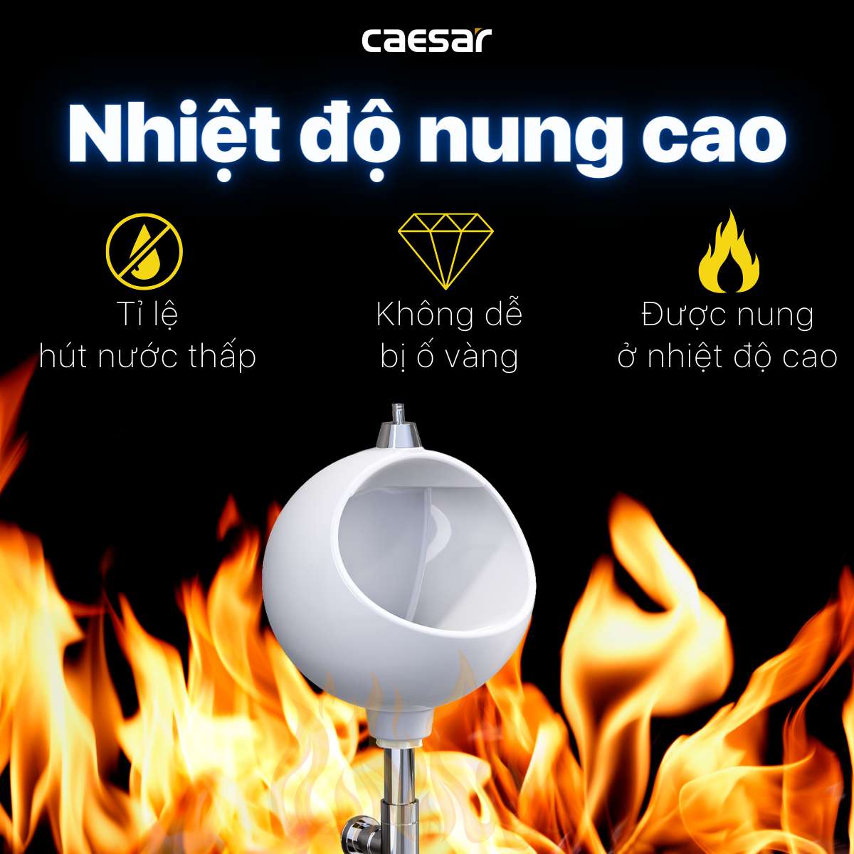Bồn tiểu nam treo tường Caesar U0210