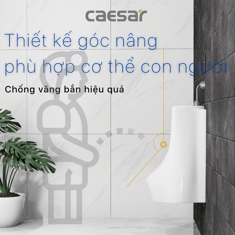 Bồn tiểu nam treo tường thoát ngang Caesar U0232