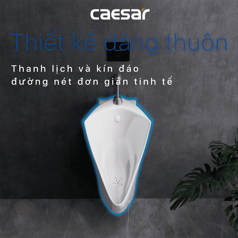Bồn tiểu nam treo tường thoát ngang Caesar U0232