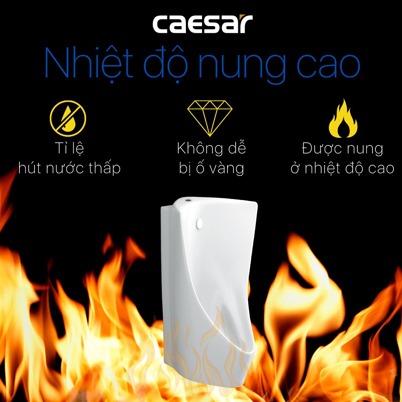 Bồn tiểu nam treo tường thoát ngang Caesar U0232