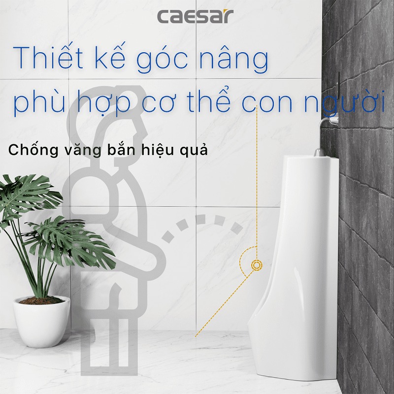 Bồn tiểu đứng thoát xuống sàn Caesar U0239