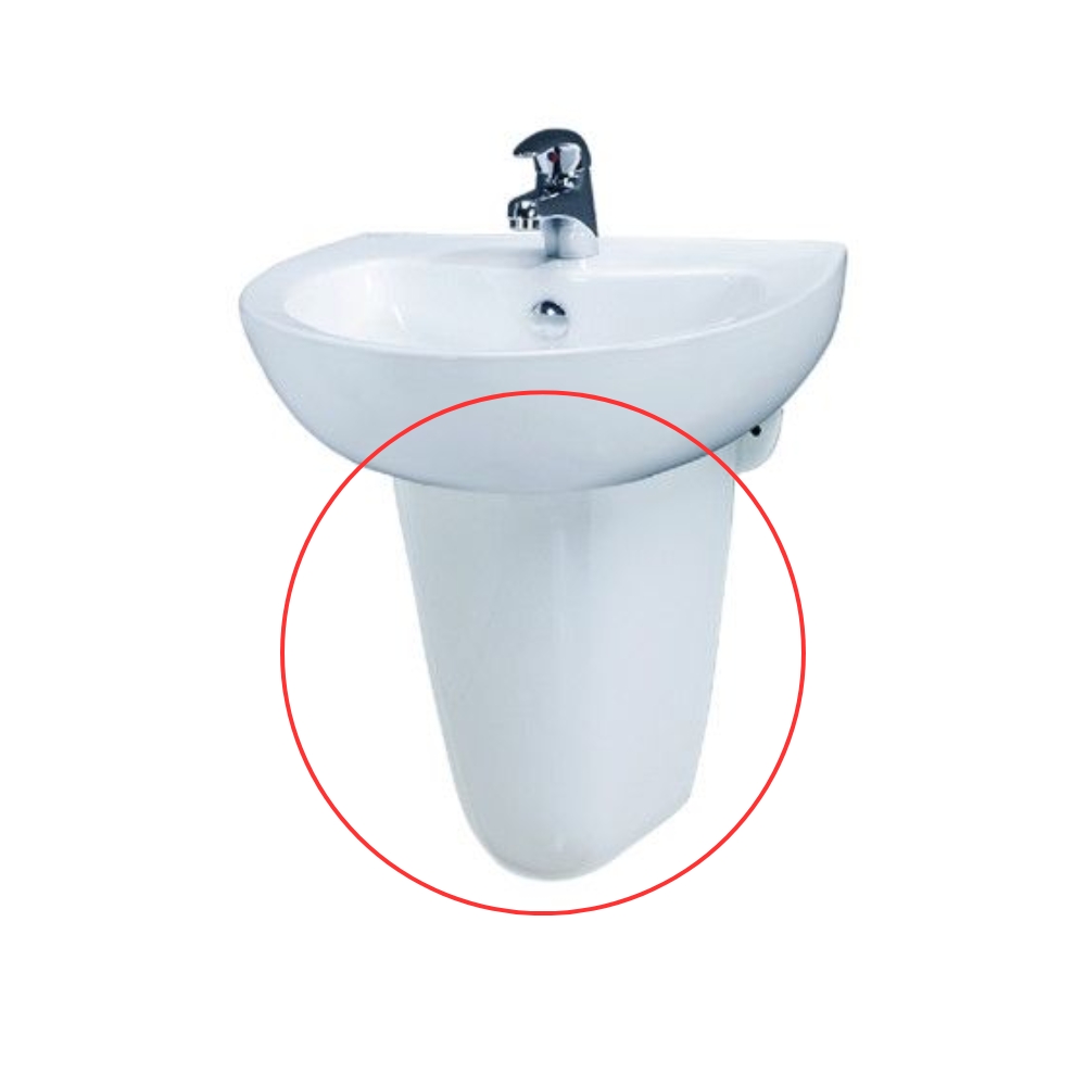 Chân chậu lavabo lửng Caesar P2443A-PW