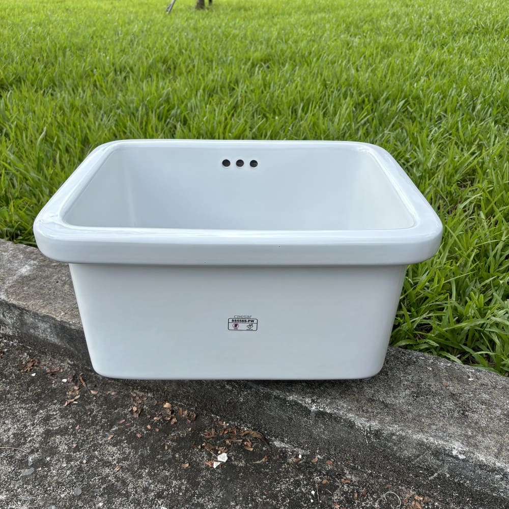 Chậu giặt xả xuống sàn Caesar SS558AS (bộ xả BF559S)
