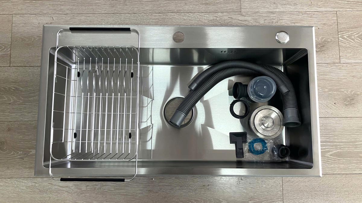 Chậu rửa chén Caesar KSH01H082SE 1 hộc mài vát cạnh