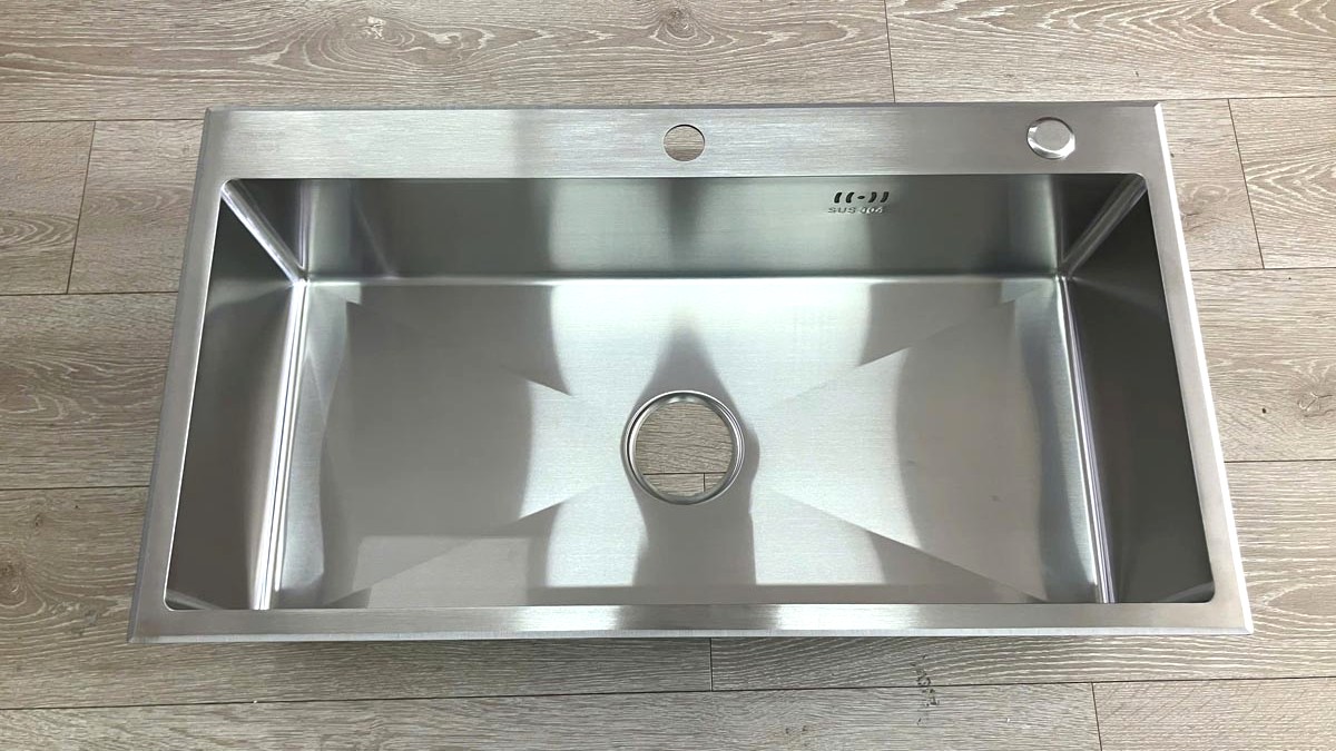 Chậu rửa chén Caesar KSH01H082SE 1 hộc mài vát cạnh