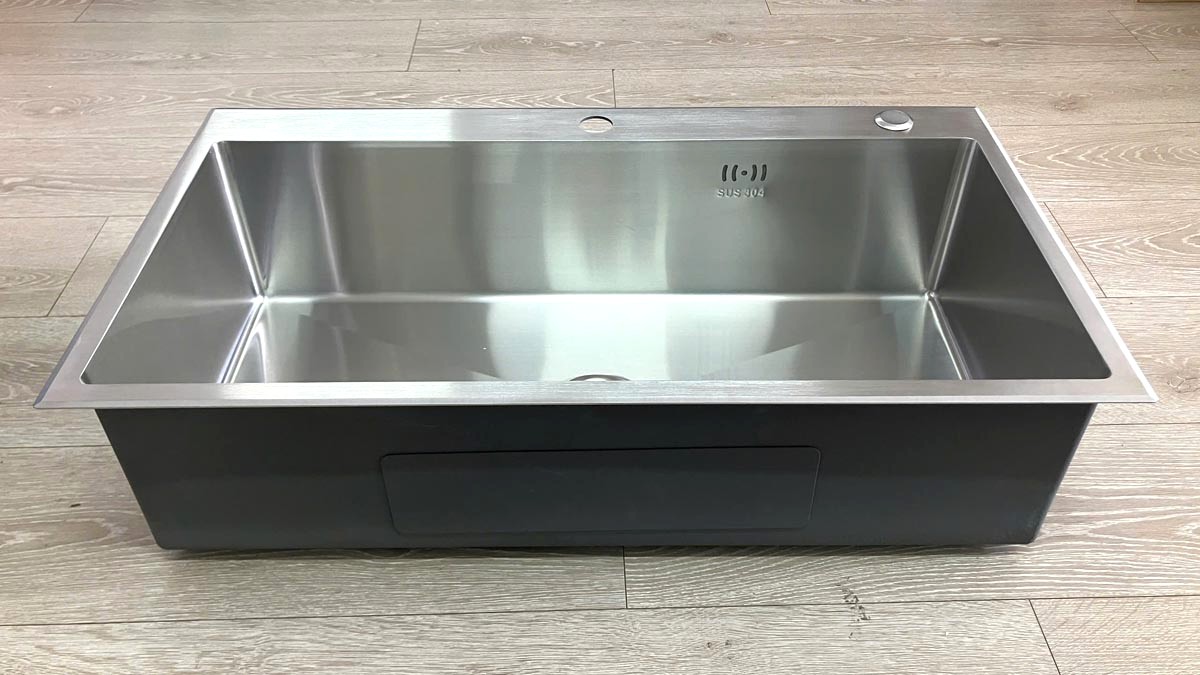 Chậu rửa chén Caesar KSH01H082SE 1 hộc mài vát cạnh