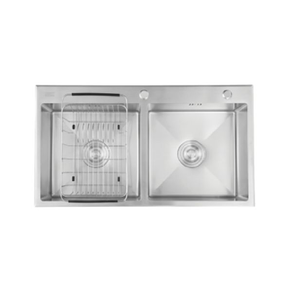 Chậu rửa chén Caesar KSH02H082SE 2 hộc mài vát cạnh