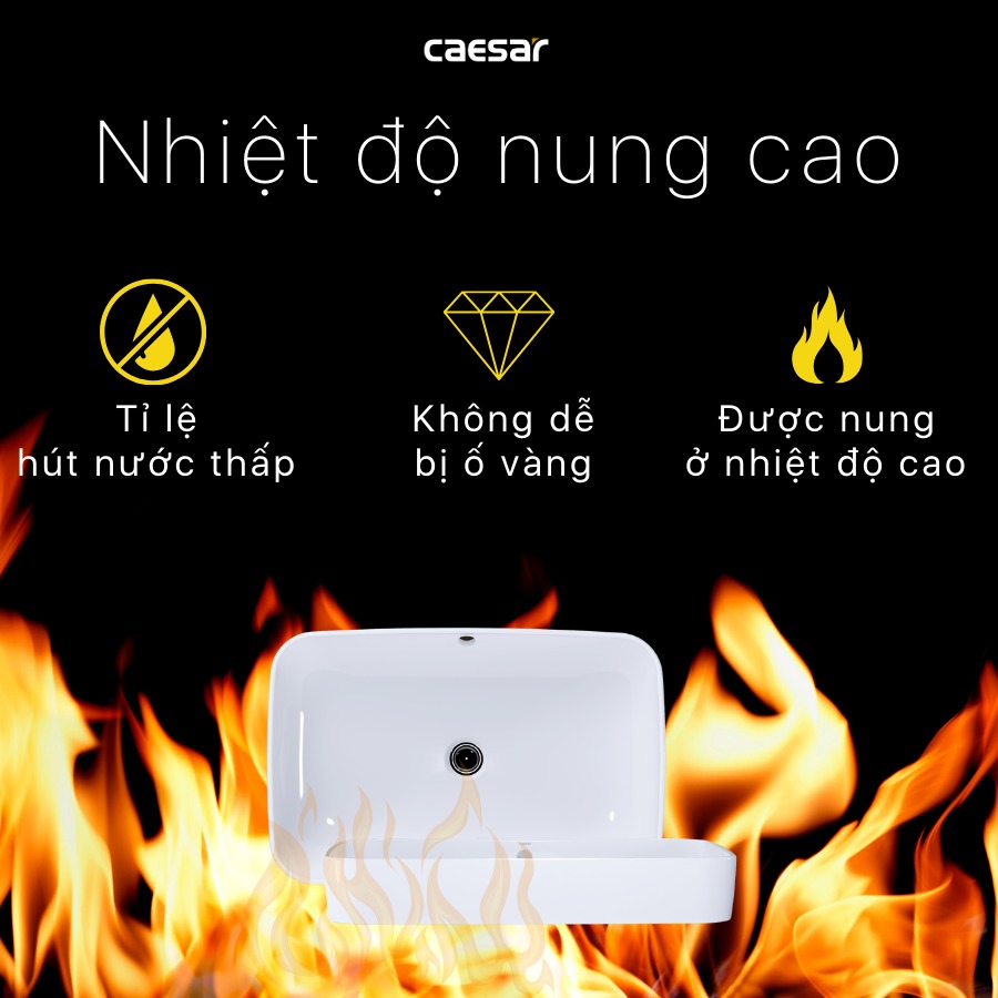 Chậu rửa lavabo đặt bàn Caesar L5262