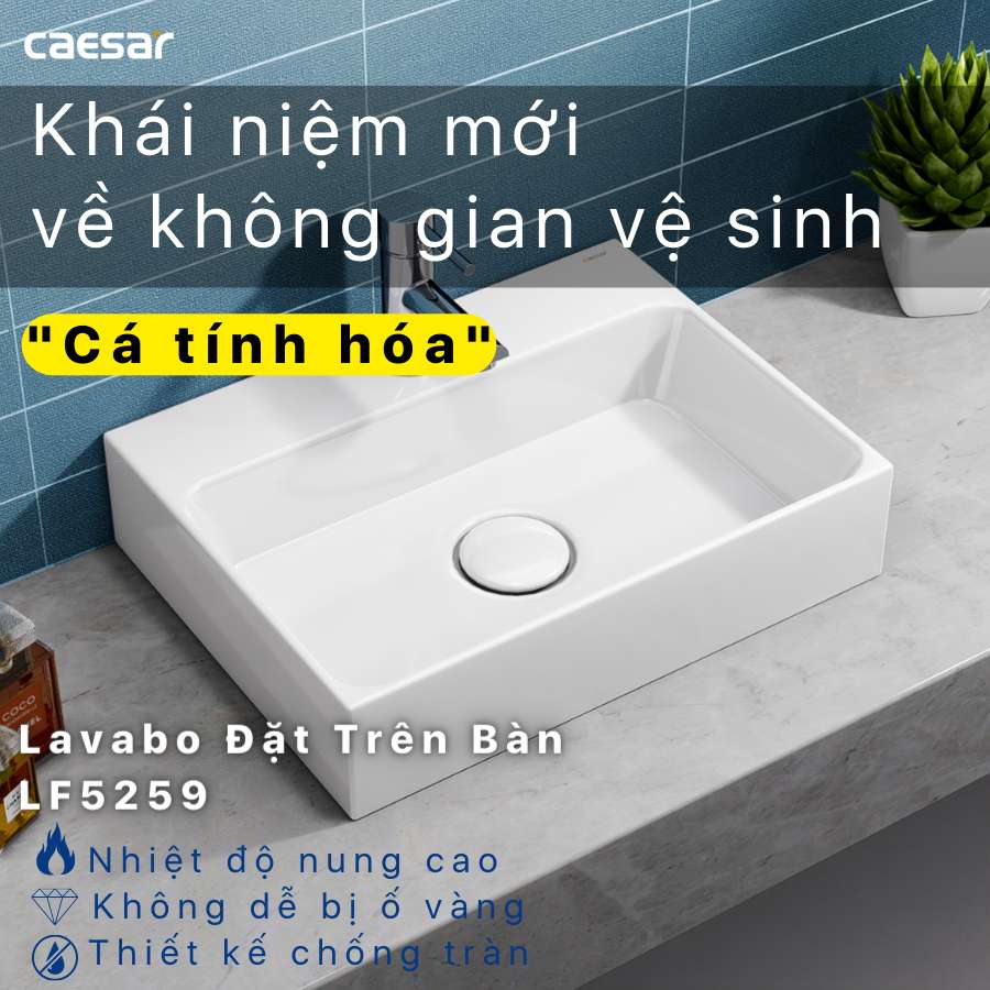 Chậu lavabo đặt bàn Caesar LF5259