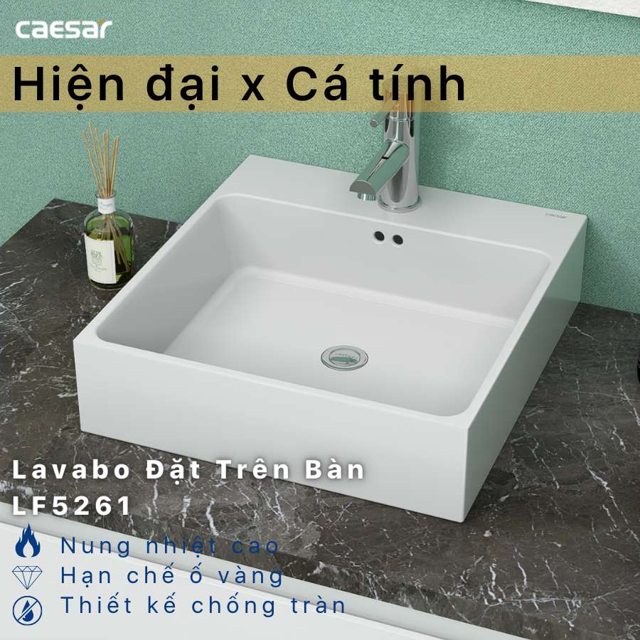 Chậu lavabo đặt bàn Caesar LF5261