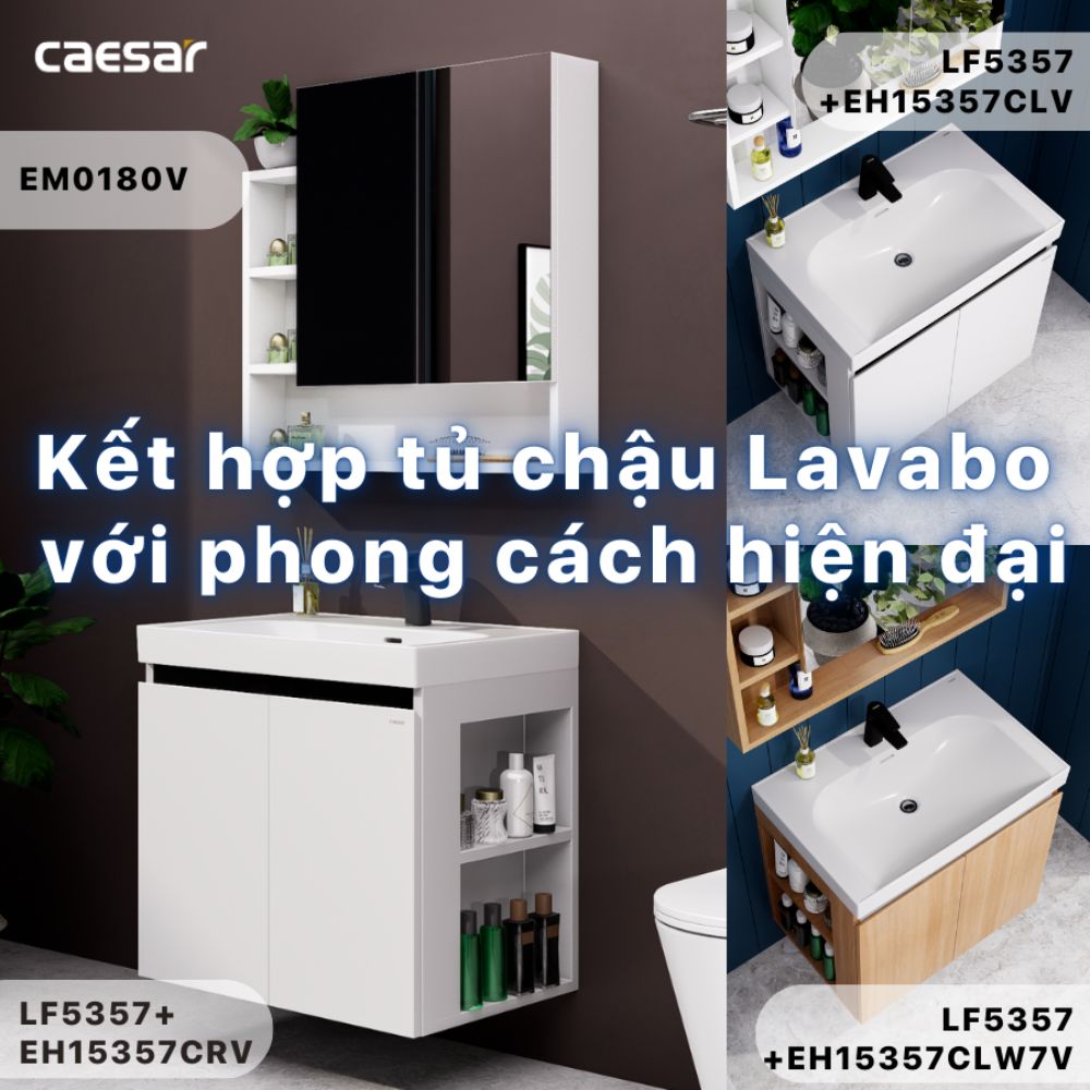 Chậu rửa lavabo đặt bàn Caesar LF5357