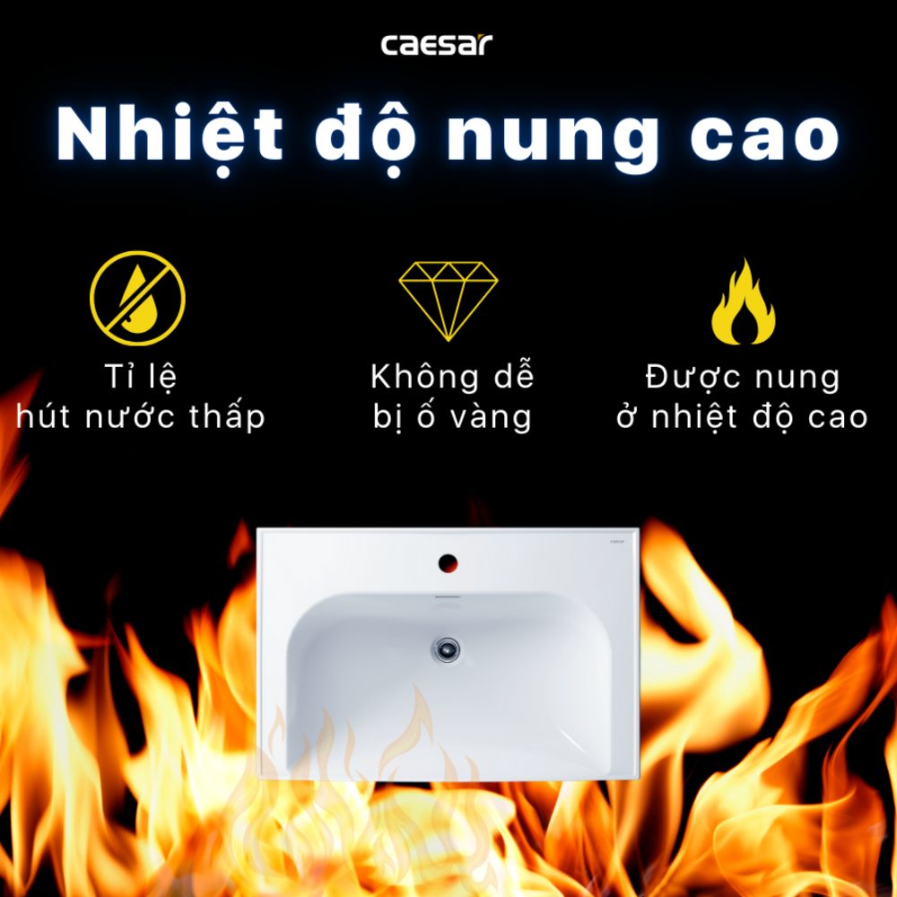 Chậu rửa lavabo đặt bàn Caesar LF5357