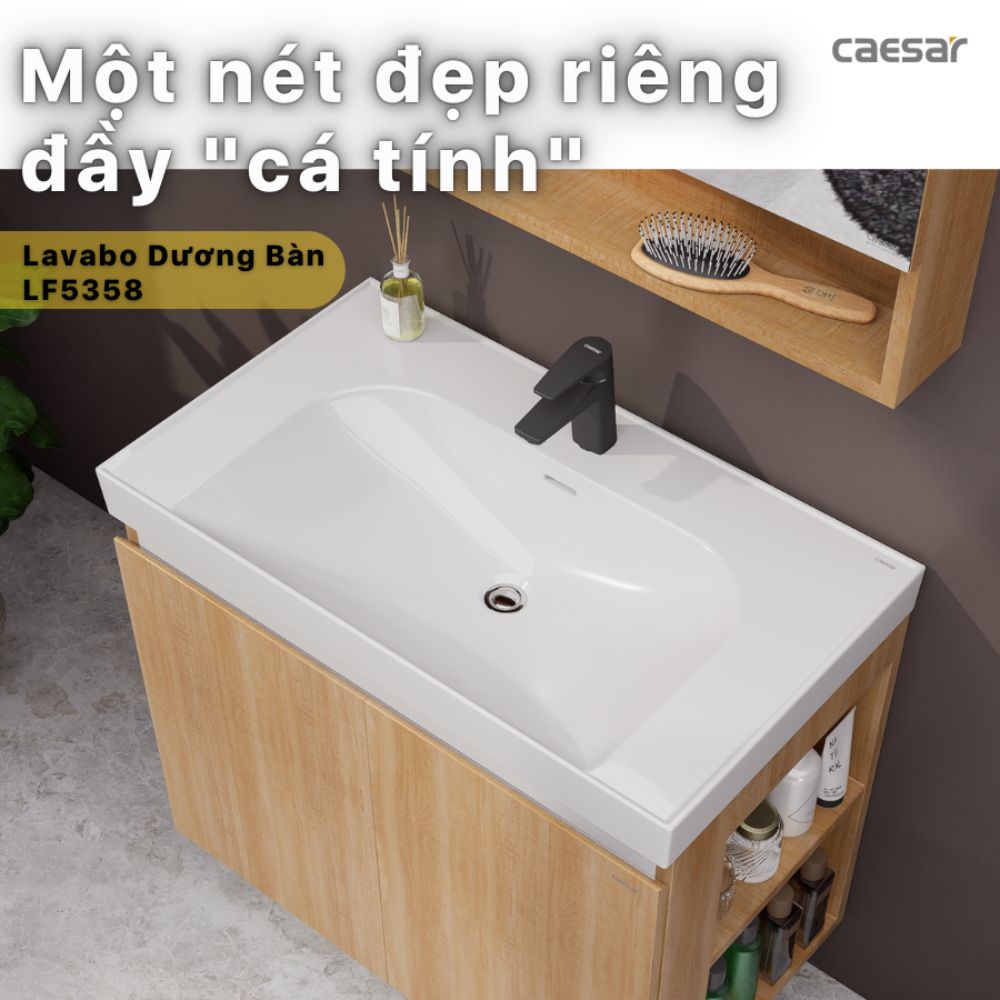 Chậu rửa lavabo đặt bàn Caesar LF5358