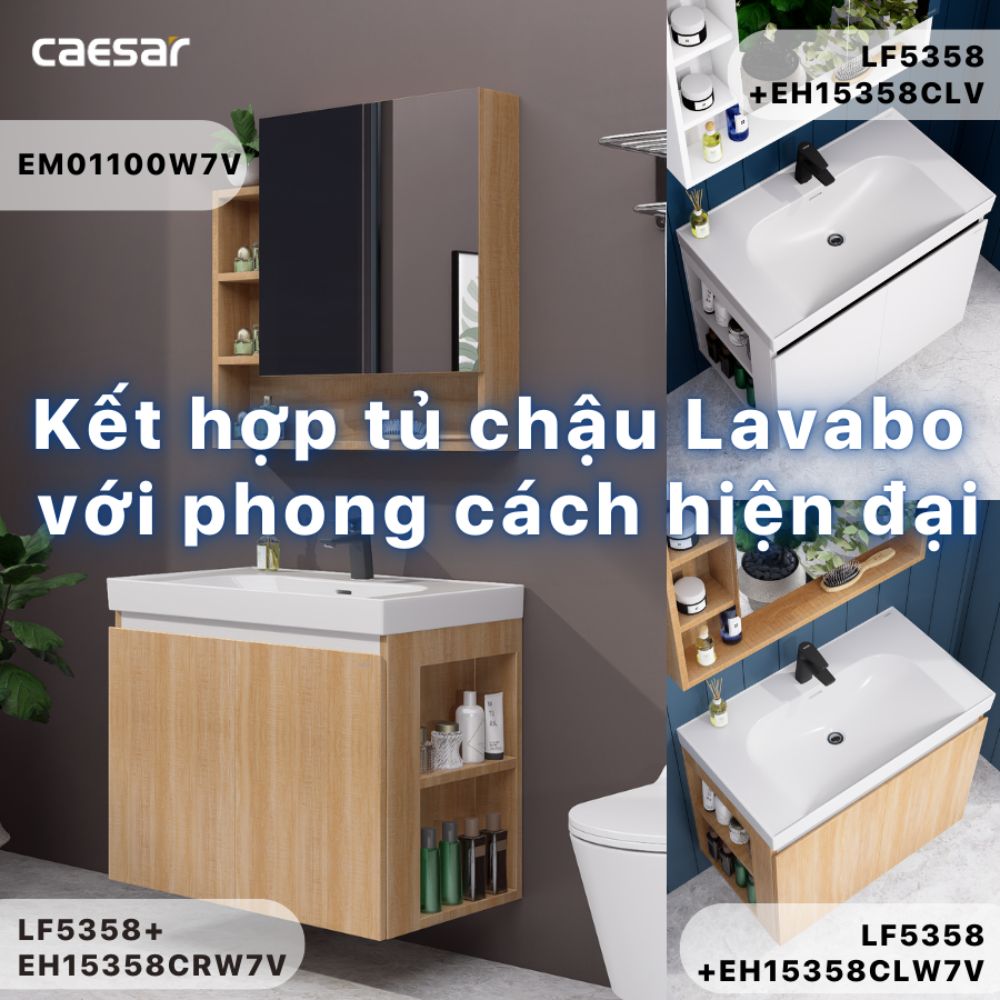 Chậu rửa lavabo đặt bàn Caesar LF5358