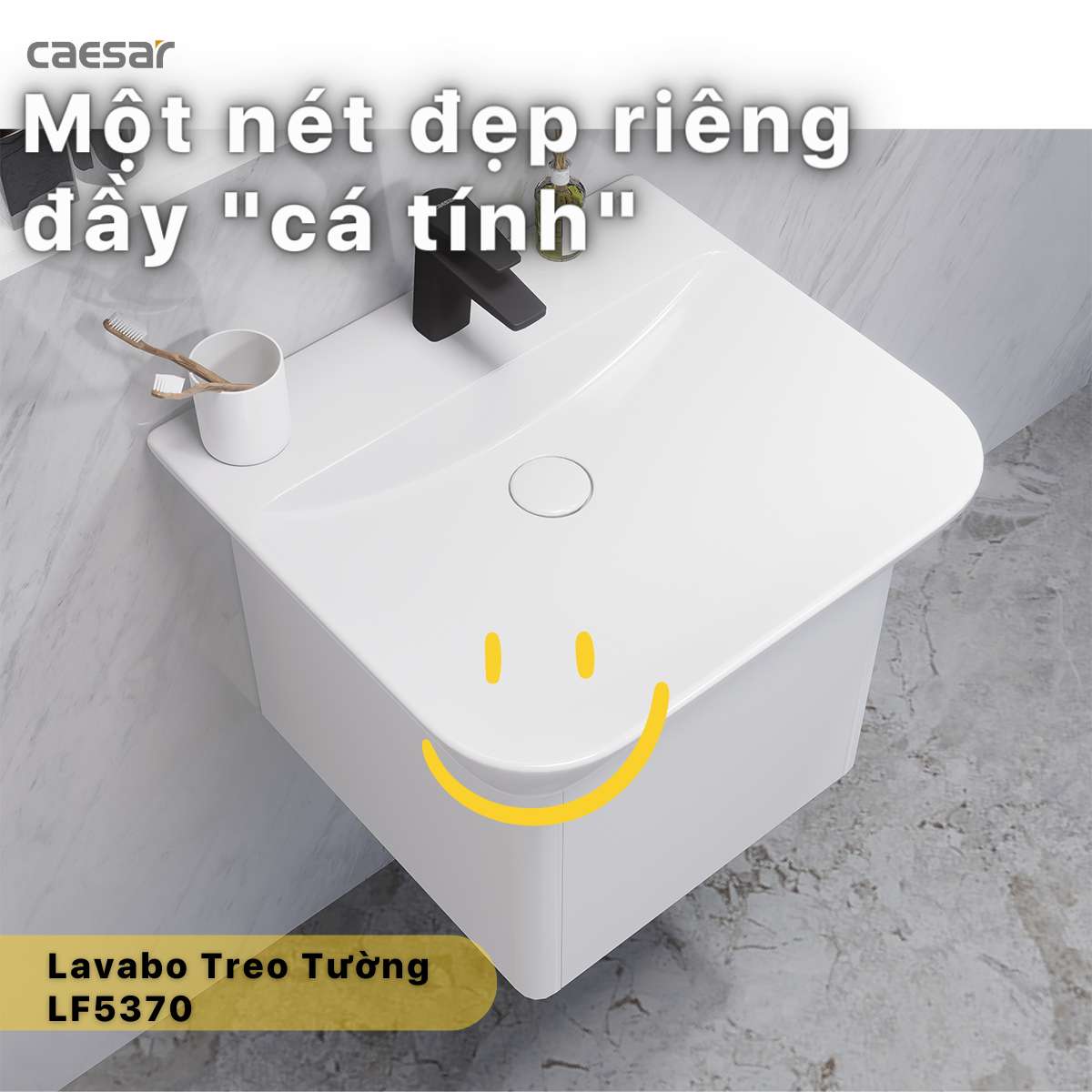 Chậu lavabo treo tường Caesar LF5370