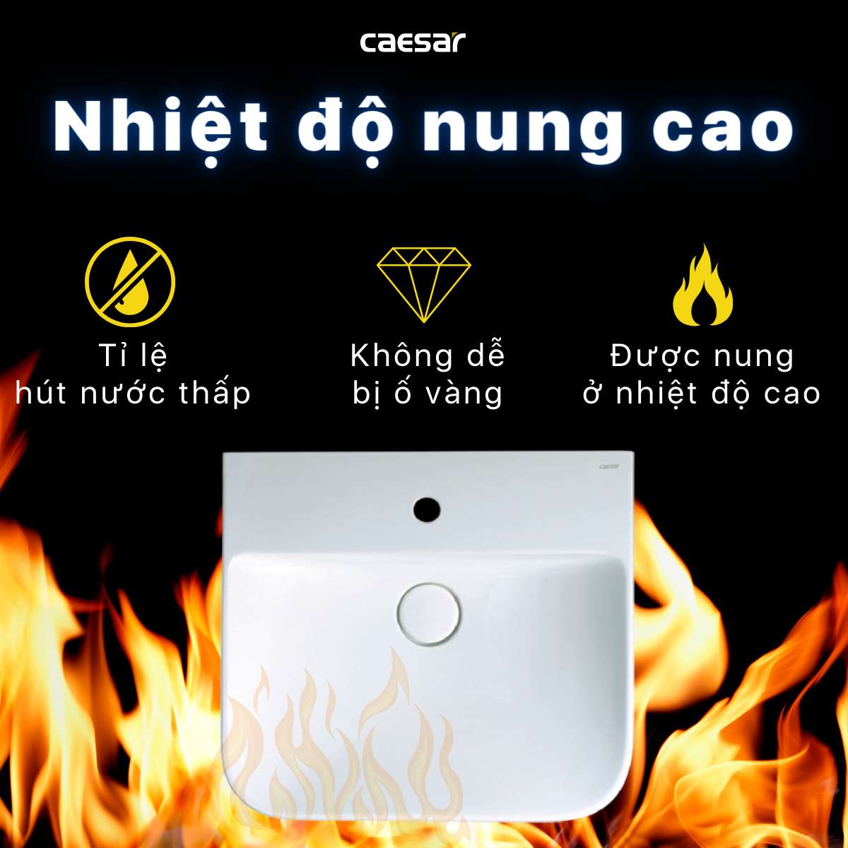Chậu lavabo treo tường Caesar LF5370
